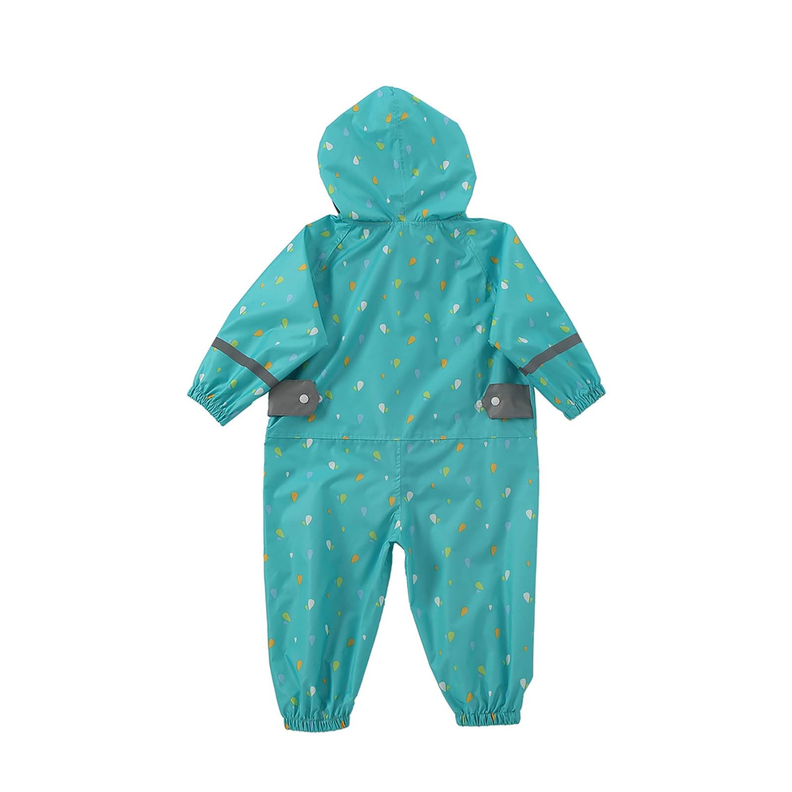 Generico Tuta Anti Pioggia Bambino,Poncho Antipioggia Per Bambini Con Inserti Riflettenti Ideale Per Il Gioco All'Aperto Di Bambini E Bambine