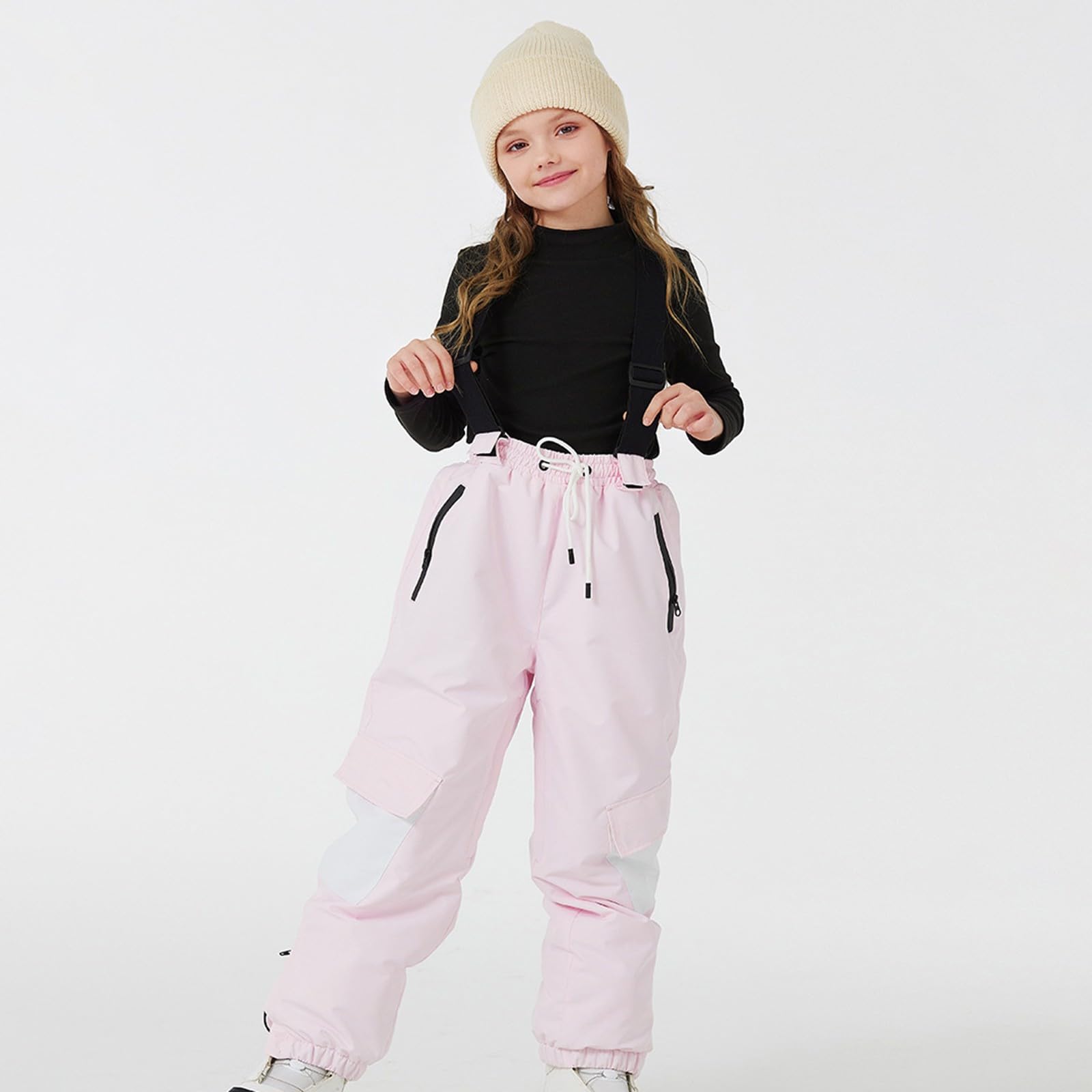 Generisch Skihose Kinder Schneehose Mädchen Winddicht Winter Snowboardhose Jungen Unisex Outdoor Latzhose Benquem Winterhose Baggy Warm Ski Hosen Verstellbar Hosenträger