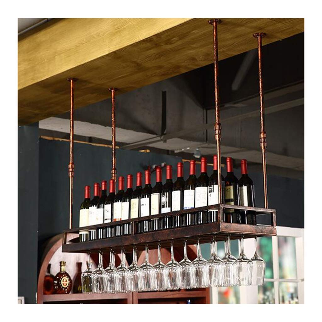 Porte-verre à vin de style européen suspendu marron haute finition