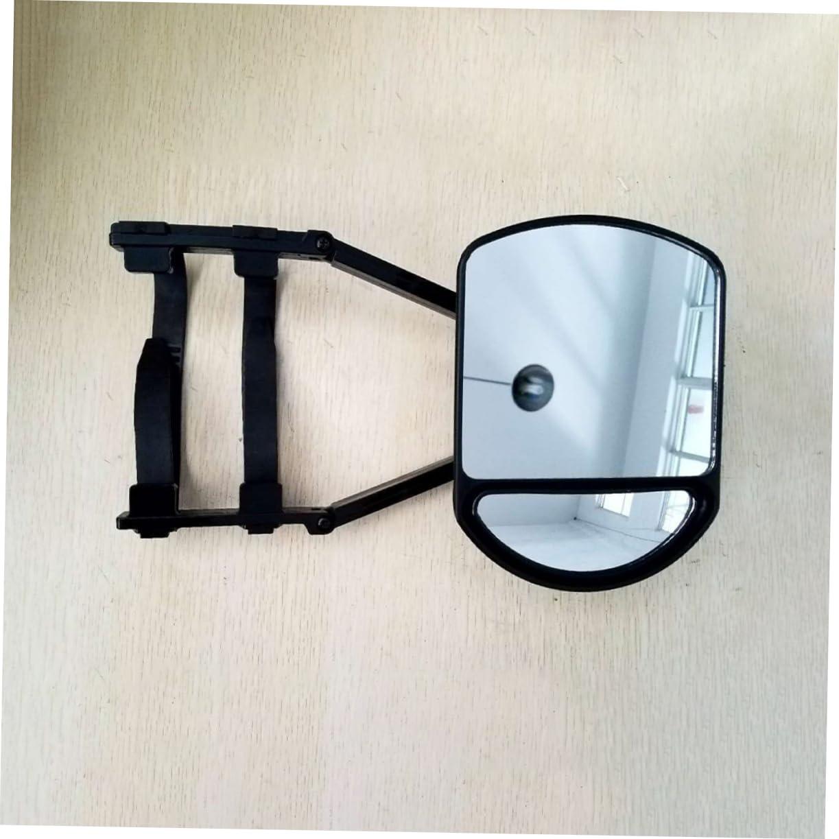 GALPADA Espejo de Remolque Ajustable Abrazadera Negra, Extensión Lateral Multifuncional para Vehículos y Remolques Instalación Estable y Correas de Goma