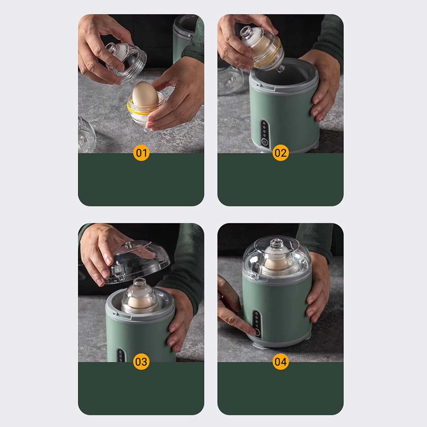 Electric Egg Spinner, Portable Egg Spinner Scrambler in Shell for Boiled Golden Eggs Efficient Mixing Uniform Rotation Multifunctional Portable Eggs Yolk White Mixer for Kitchen