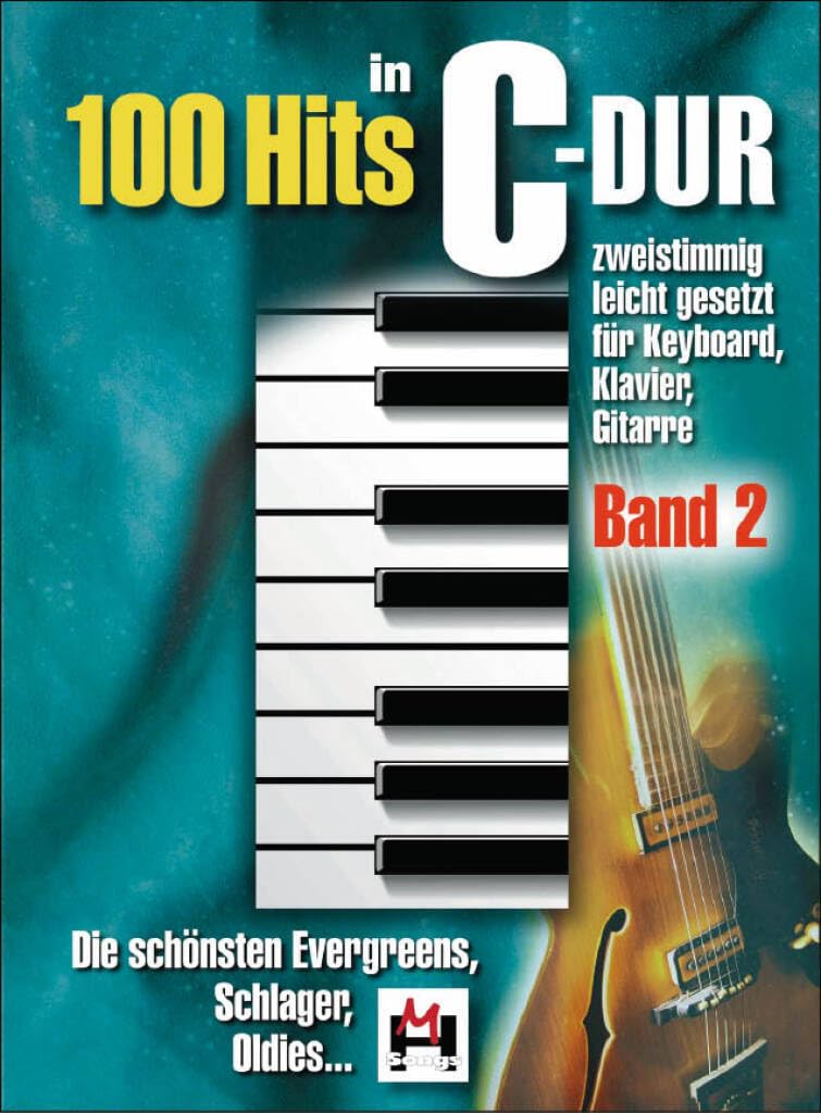 100 Hits In C-Dur Band 2 Piano Keybord Guitar Book