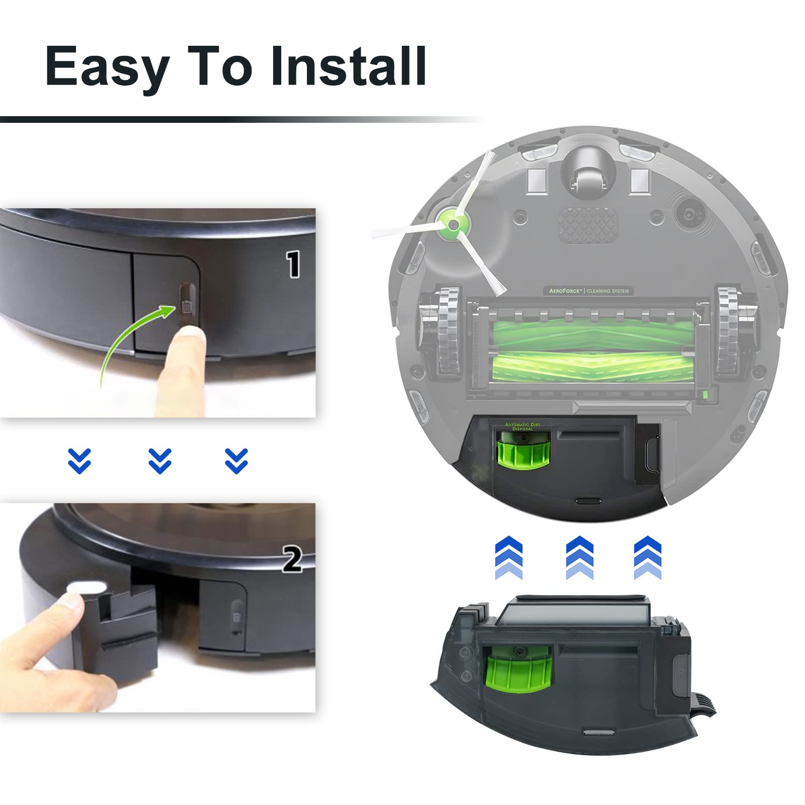 Poubelle De Rechange Pour Roomba I1, I3, I4, I5, I6, I7, I8 - Pour Station De Vidage Automatique - Capture Poussière Efficace