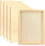 FSWCCK 5 Pack 4 x 12 inch Wood Panel Boards, Unfinished Wood Canvas Panels for Crafts, Painting Canvas, DIY Art Projects, Pouring, Arts Use with Oils, Acrylics