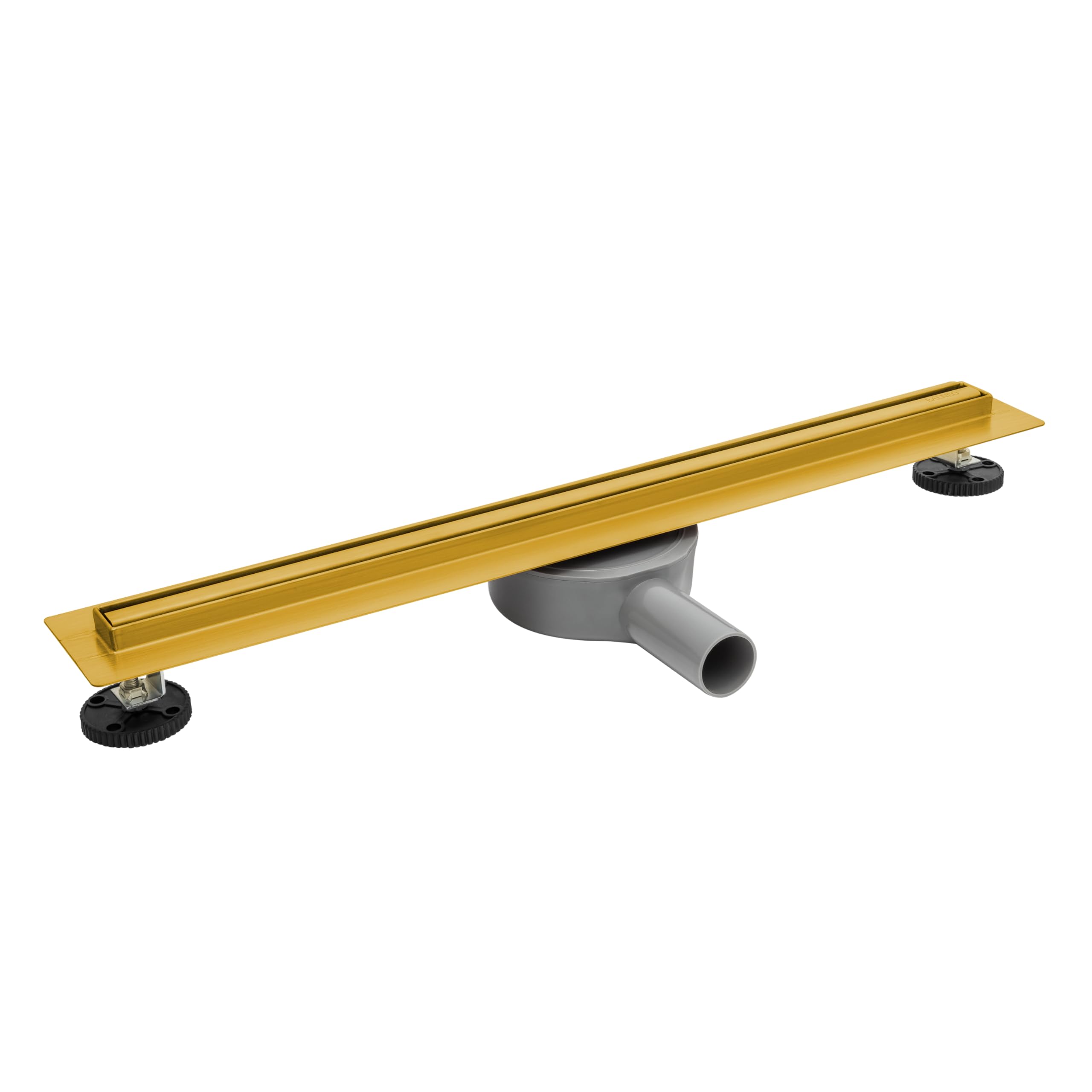 Slim & Low Proline Gold Duschrinne 80 cm, Edelstahl AISI 304, Gold | Edelstahl AISI 304, Panel 14 mm, Einbautiefe ab 57 mm, 49 l/min, Schmutzfangsieb, 10 J. + 2 J. Beschichtung