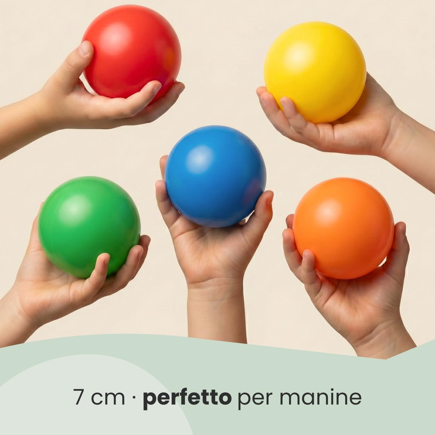 LittleTom Dalla Nascita: 300 Palline Piscina Bambini - 7cm Sfere Plastica Colorate Sicure senza BPA - Gioco Educativo Neonato - Accessori Tenda Box Casa Giardino Interno Esterno Prima Infanzia