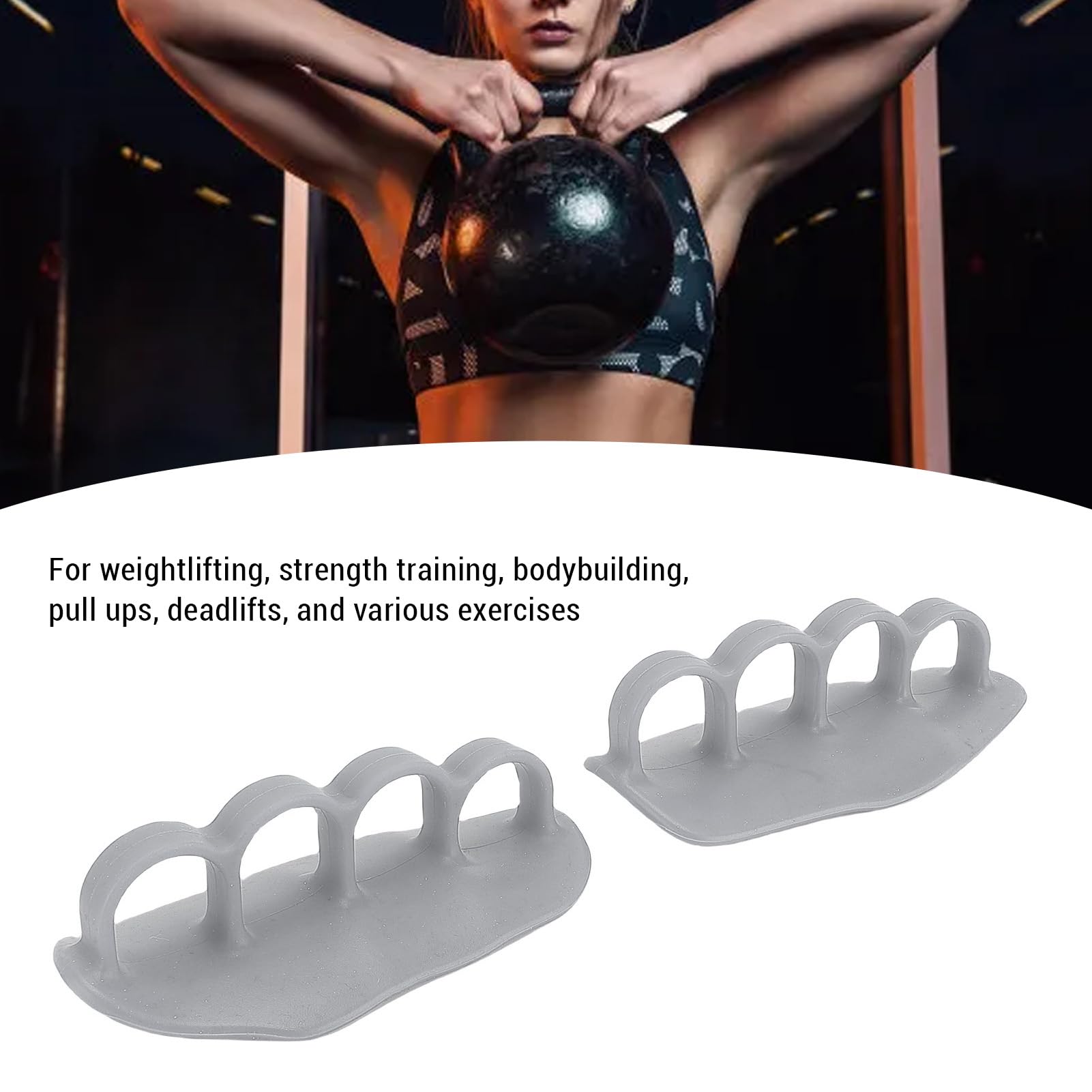 Agarra de Entrenamiento Antideslizante, Agarres de Goma de Goma de Levantamiento de Pesas Multifuncional para Barra y Mancuerna, Ideal para Entrenamiento de Gimnasia, Pull Ups,