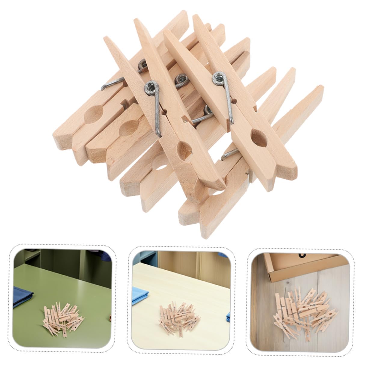 150 Pezzi Mollette in Antivento Mini Clips per Bucato e Foto Resistenti e Delicate su per Esterni e Viaggi Dimensioni