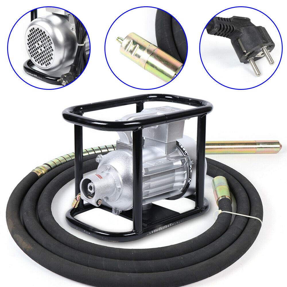 Vibratore elettrico per calcestruzzo, 1500 W, 50 mm, 220 V, vibratore per calcestruzzo, vibratore per interni, 2800 giri/min, per calcestruzzo, solidificazione, compressore per calcestruzzo e