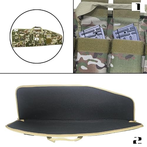 Fieldteq Tactical Rifle Cases - 42 Inches, Ocp, Shoulder Strap, Heavy-Duty Waterproof Nylon, 5 Magazine Pouches - Ar 15 Soft Case Rifle Bag For Hunting, Shooting Range, Sports, Airsoft And Transport #TOP4