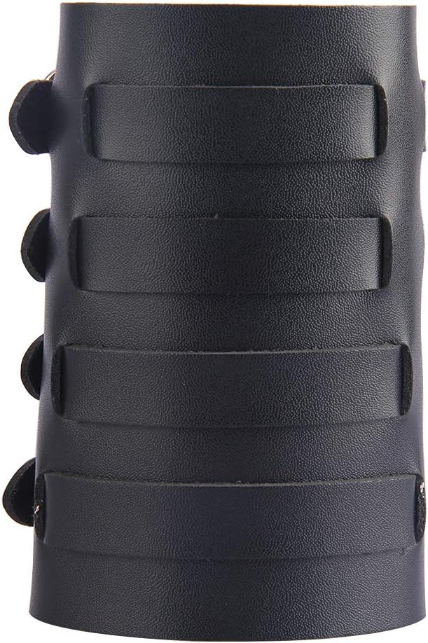 JAOYU Men Leather Bracers Arm Armor Cuff Gauntlet Wristband Medieval Bracers Viking Jewelry for Women Cosplay Costume