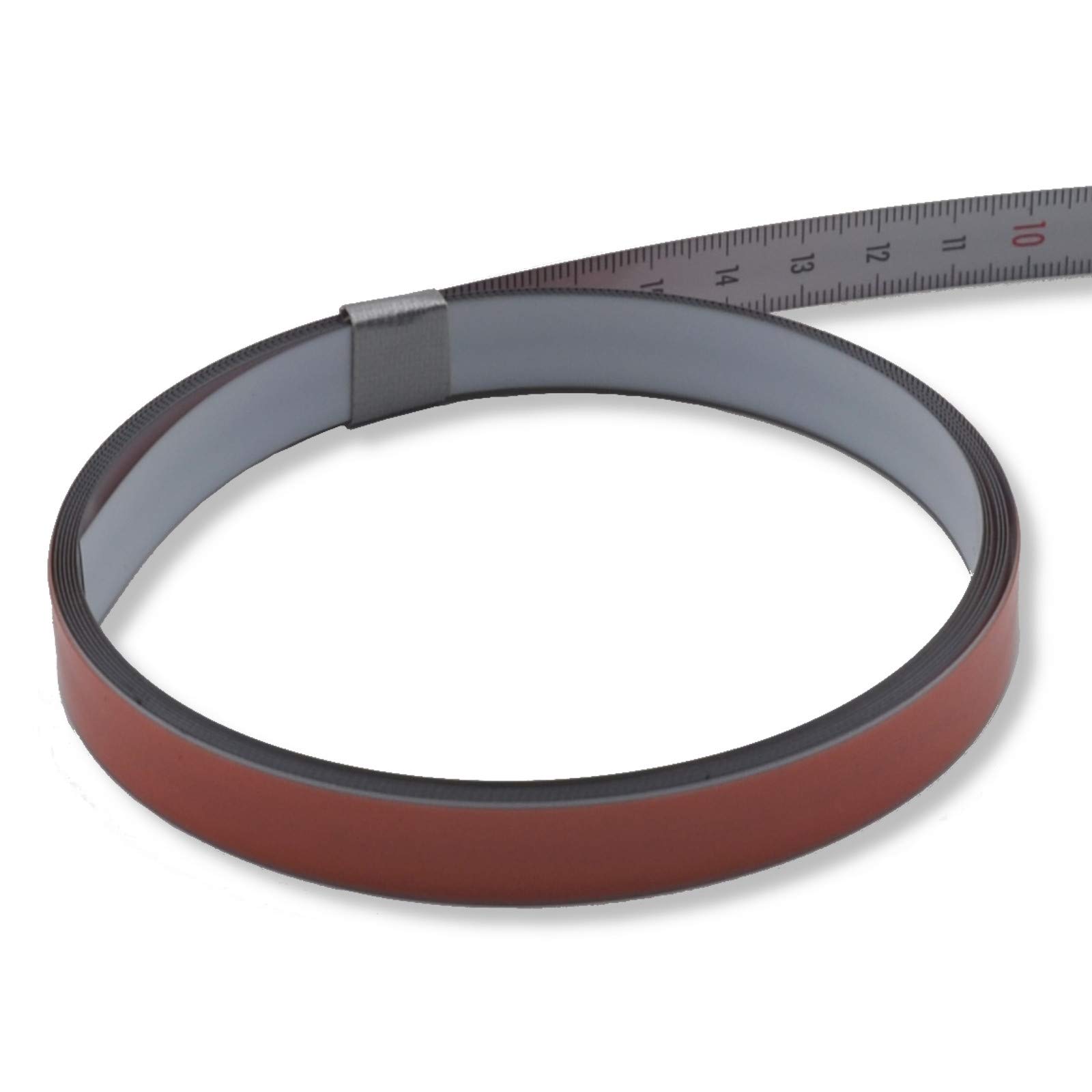 Mètre ruban gradué - Acier laqué blanc avec film autocollant - Chiffre de haut en bas - Largeur : 13 mm - Avec division recto verso en 5 m et 10 m (10 m) - Ruban à onglets