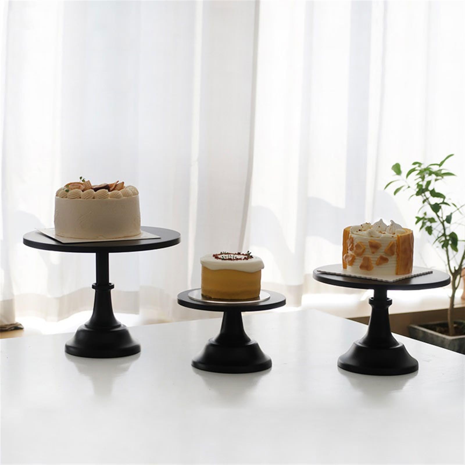 Wieża do ekspozycji ciast 20cm/25cm/30cm Minimalistyczna i modna ekspozycja deserów na wysokich nogach Dim Sum Taca chleb Stojak na ciasta(Biały,30cm)