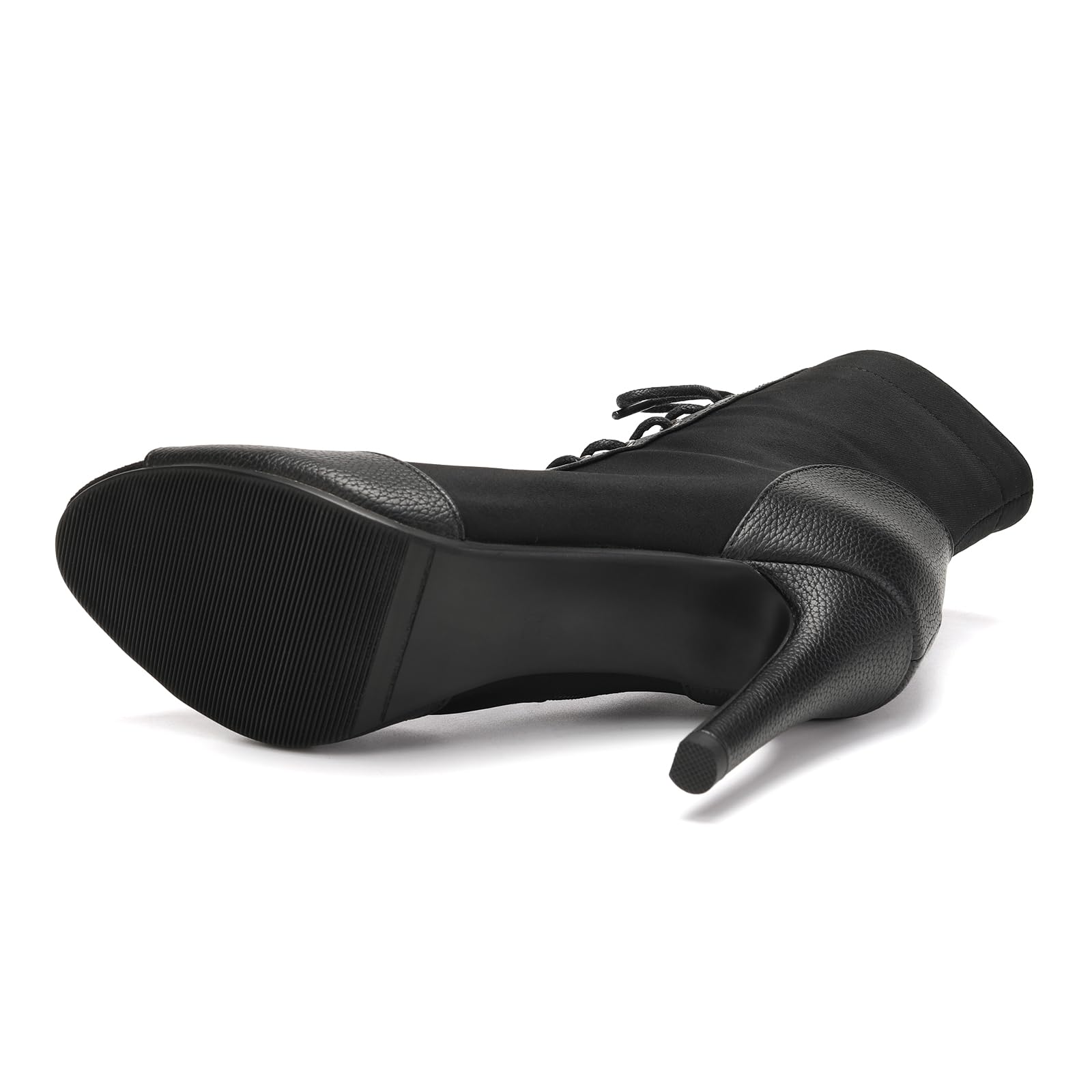 SWDZM Scarpe da Ballo da Donna Latino Aperto con Lacci Latino Swing Scarpe da Ballo Scarpe da Sposa Partito Stivaletti,Modello DSJ59