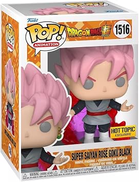 Funko Dragon Ball Super Pop! Super Saiyan Rose Goku Black Glow in The Dark Vinyl Figure 1516 Bundled with Pop Protector, Standard, FUN76944