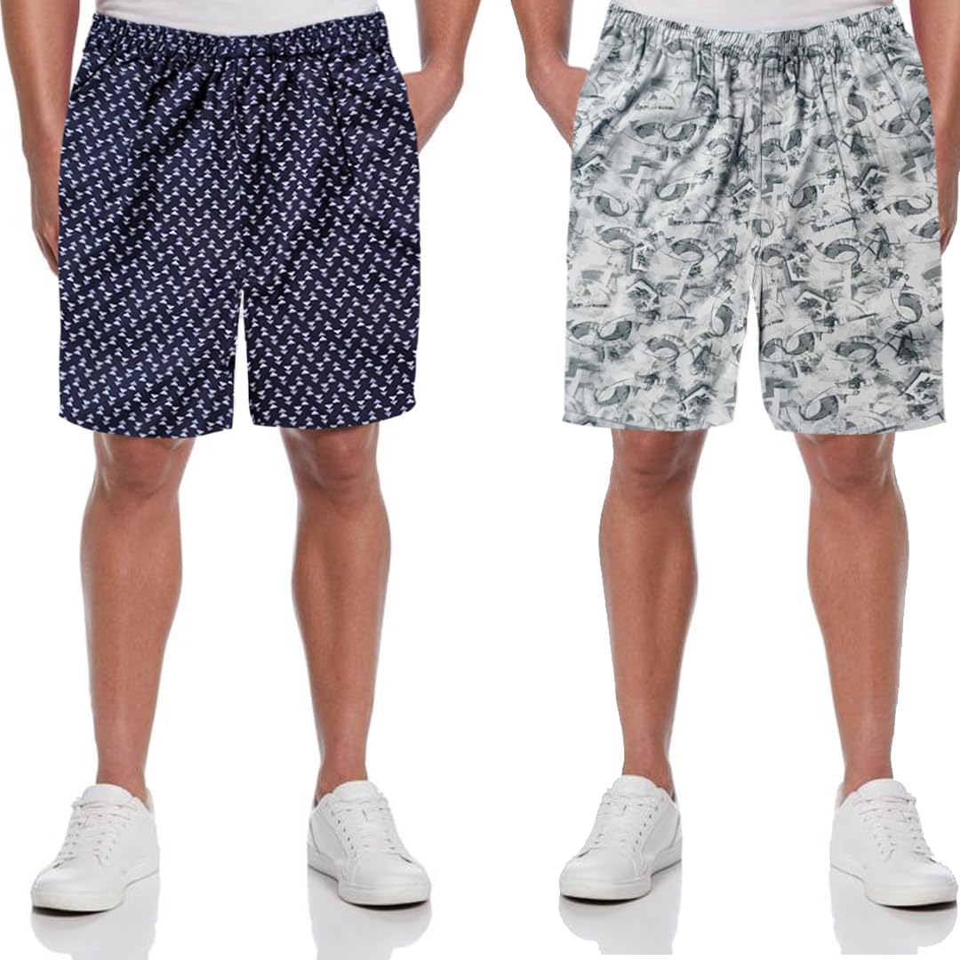 Men's Cotton Shorts Waistband, Zip Fly, 1 Zip Pocket, Back Pockets (Pack of 2)-picture-36
