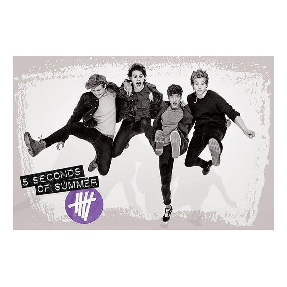 5 Seconds of Summer Jump Maxi Poster, Wood, Multi-Colour, 91.5 x 61 x 0.02 cm