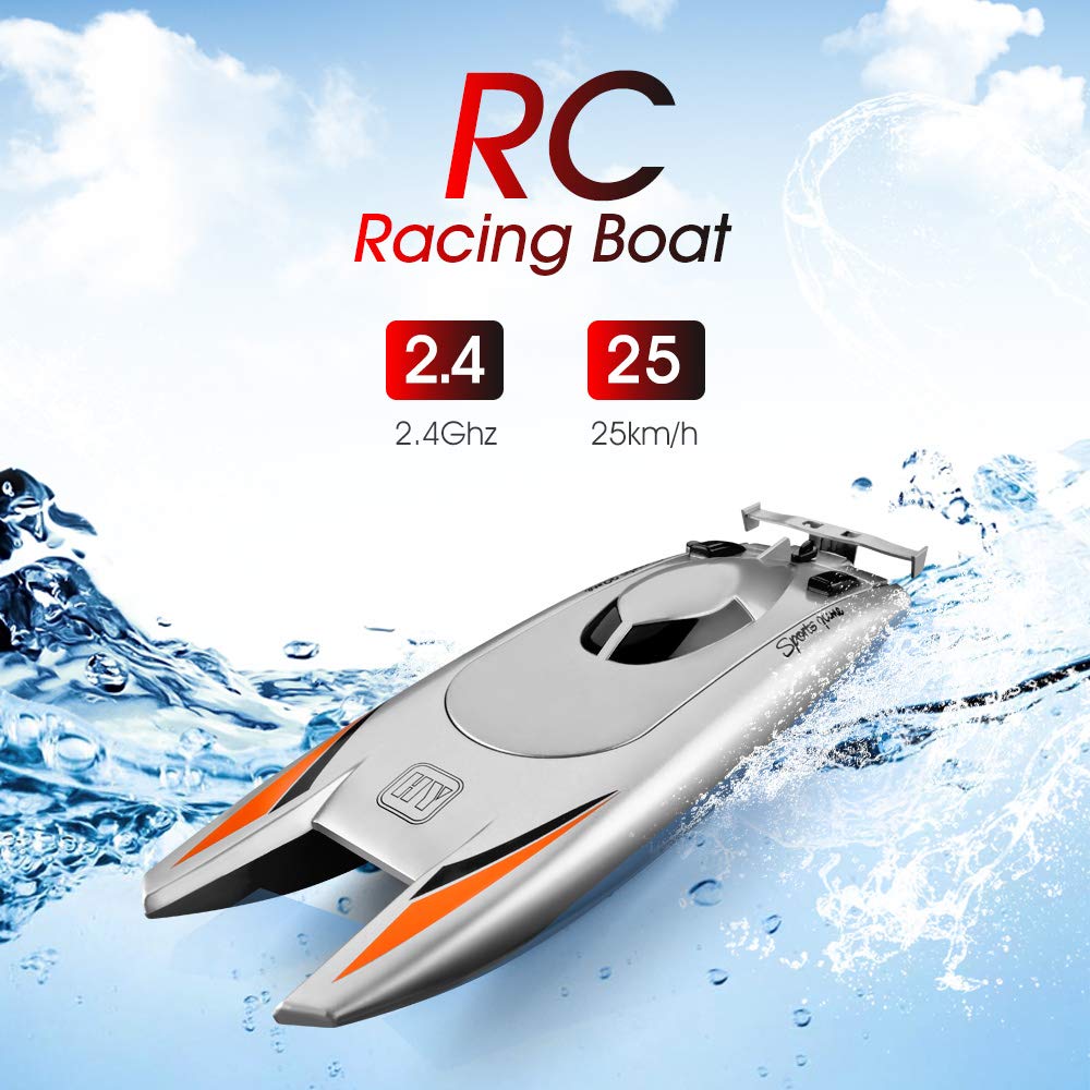 Bateau Télécommandé Haute Vitesse HJ808 - 2.4GHz, 25 km/h, Jouet de Course sur E