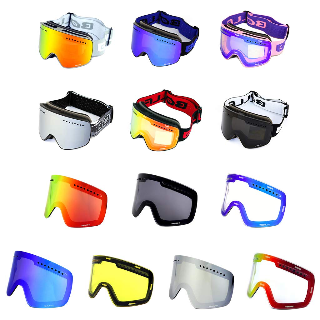 NUEAYMS Lunettes de ski avec double couche amovible anti-buée UV lunettes de soleil gants pour enfants par temps froid