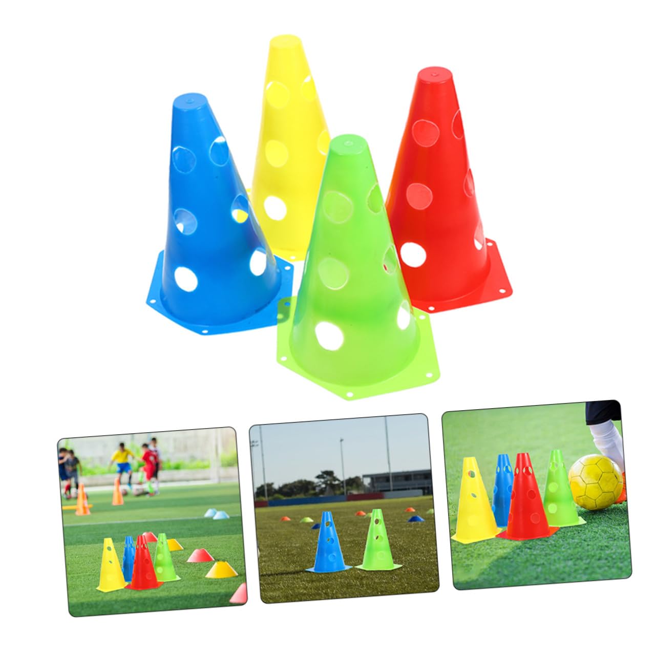 WOONEKY Conos de Fútbol de Plástico PE para Entrenamiento 12 Piezas