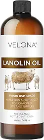 velona Óleo de Lanolina Usp Grau 16 Onças | Óleo Transportador 100% Puro e Natural | Refinado, Prensado A Frio | Hidratação de Pele, Cabelo, Corpo e Rosto | Use Hoje - Aproveite Os Resultados