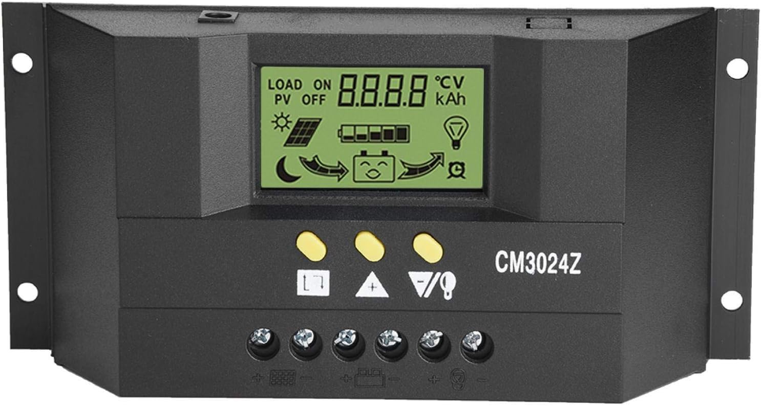 Dual USB Solar Charge Controller 12V 24V 30A LCD Display PWM for Battery Solar Panel and DC Load