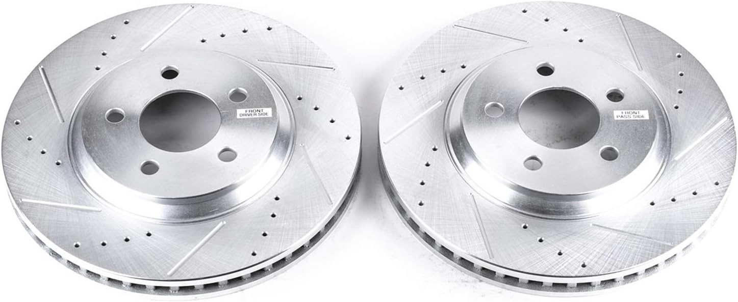 Power Stop AR8171XPR Front Evolution Drilled & Slotted Rotor Pair For Ford Mustang 2005-2014 [Model Specific]