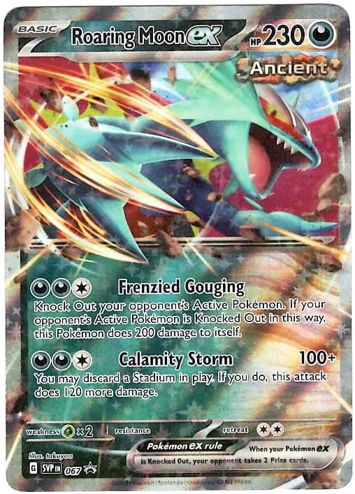 Pokemon Jumbo Card – Roaring Moon Ex – SVP 067 – Paradox Rift – Carta Oversize