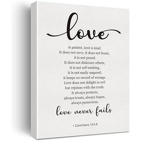 Stunning 1 Corinthians 13 Wall Art: A Timeless Reminder of Love's Enduring Power
