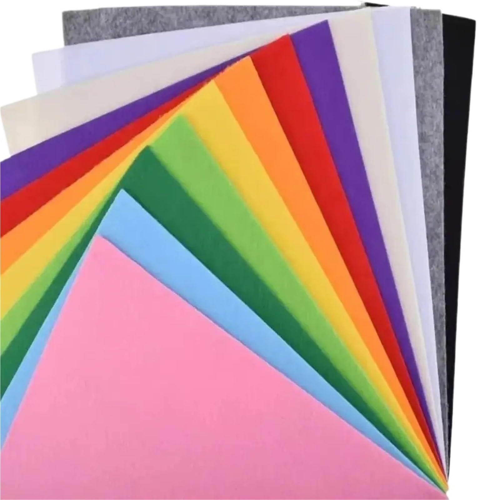 40 Stück bunte Filzstoff-Blattquadrate, 1 mm dick für DIY Patchwork