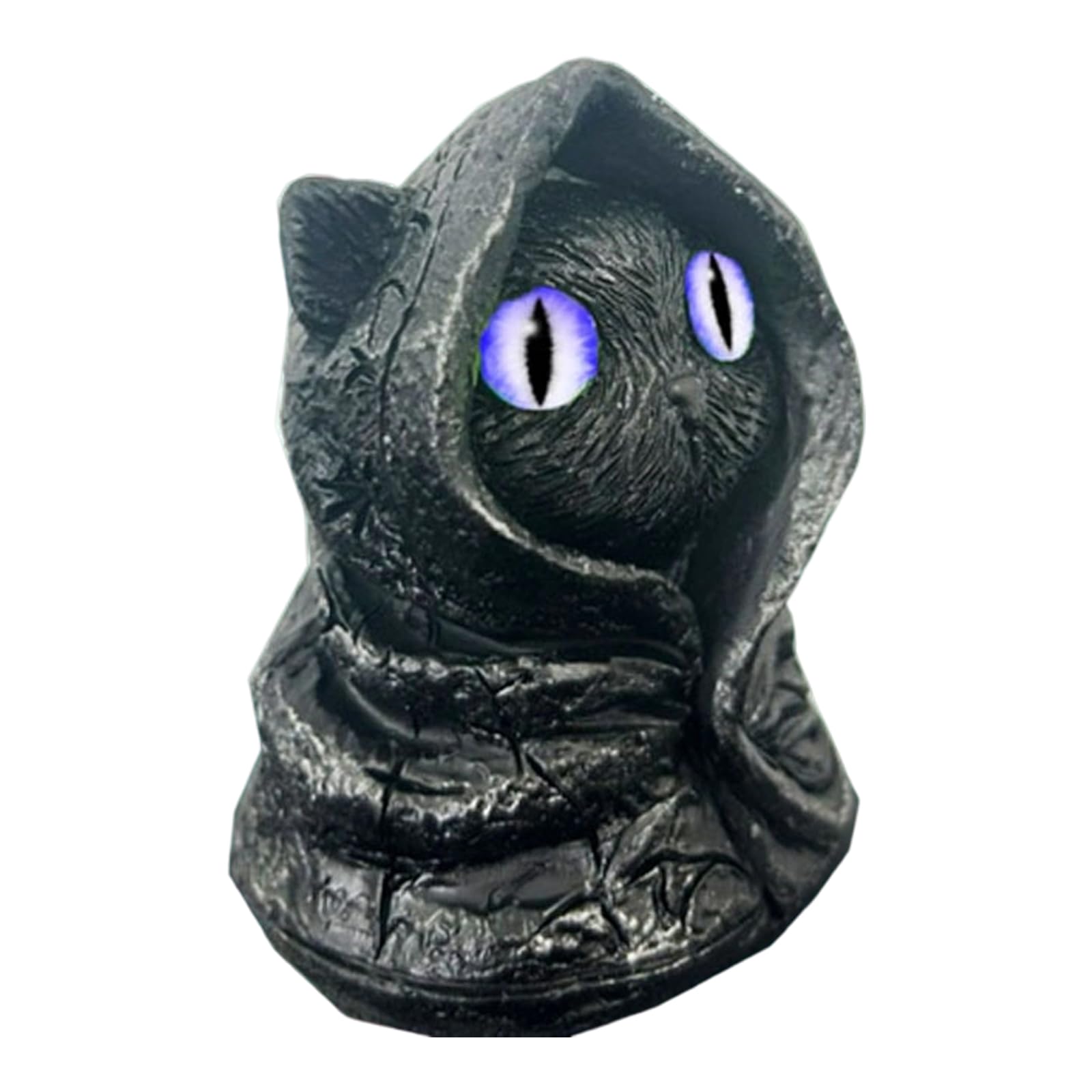 YROHGKPN Mysterious Hooded Figurines Black Statue Sculpture Desk Ornament Halloween Party Decoration Cats Lovers Gifts Halloween Party Decorations