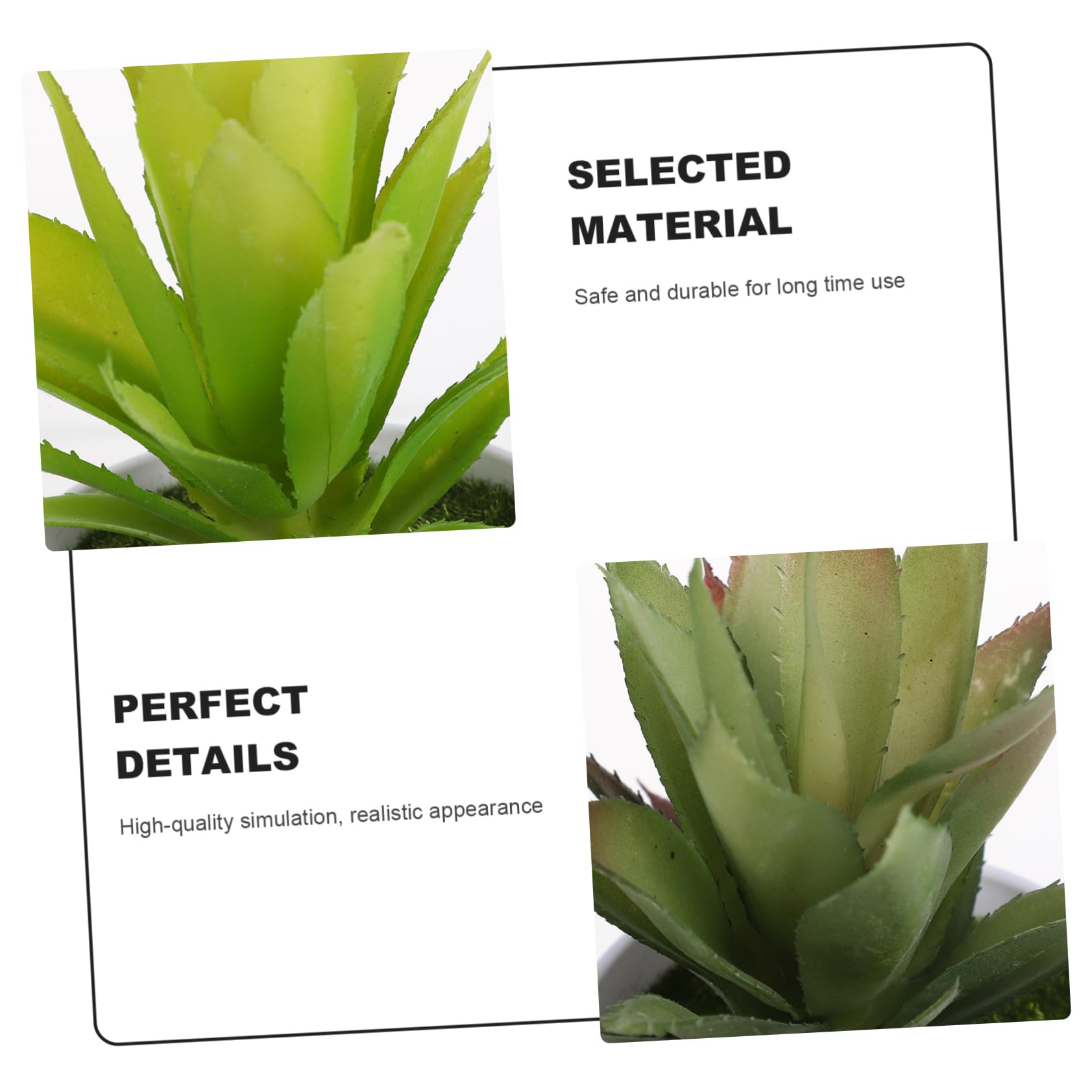 HOOTNEE 2pcs Simulation Succulent Potted Plant False Succulent Plant Realistic Plant Pot Artificial Plants & Flowers Mini Simulated Bonsai Small Office Fake Potted Plant Succulents Plastic