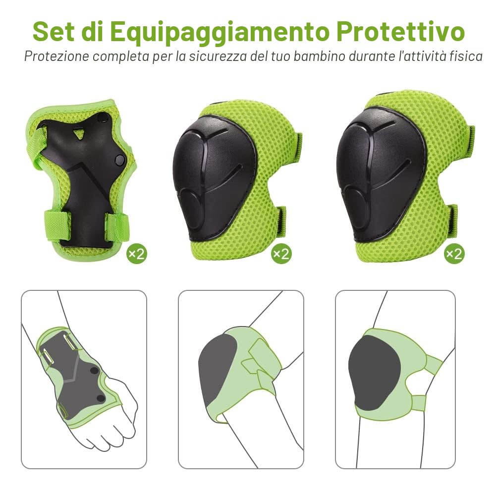 Casco Bici Bambino 50-54CM Sicurezza Protezione della Testa Leggero Traspirante