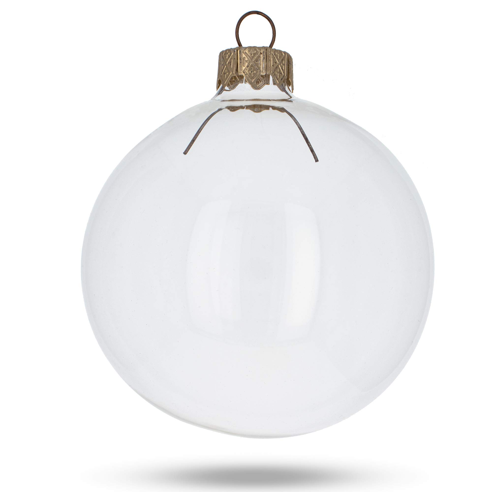 Lot de 6 boules de Noël en verre transparent 8,2 cm