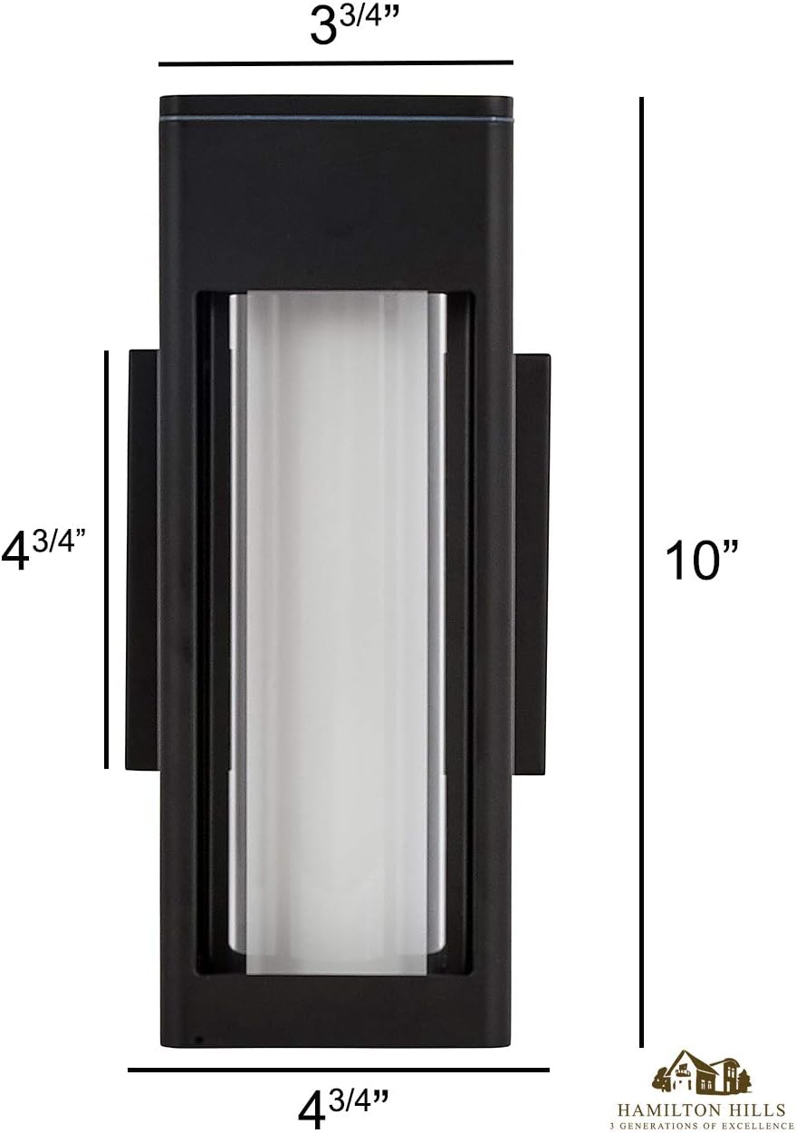 Exclusive Discount 90% Price Hamilton Hills 10 Outdoor LED Light Tube Black Wall Sconce Lighting Exterior Wall Fixture