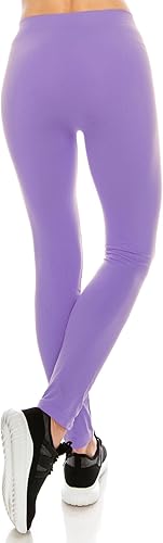 Miniatura 3 de Kurve Leggings básicos sin costuras para mujer, pantalones suaves de cintura alta, tela con protección UV UPF 50+ (fabricado en Estados Unidos)