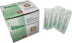 Agulha Hipodérmica Verde 30 x 8 mm Descarpack - 100 unidades