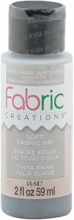 Fabric Creations Fabric Ink in Assorted Colors (2-Ounce), Metallic Sterling Silver