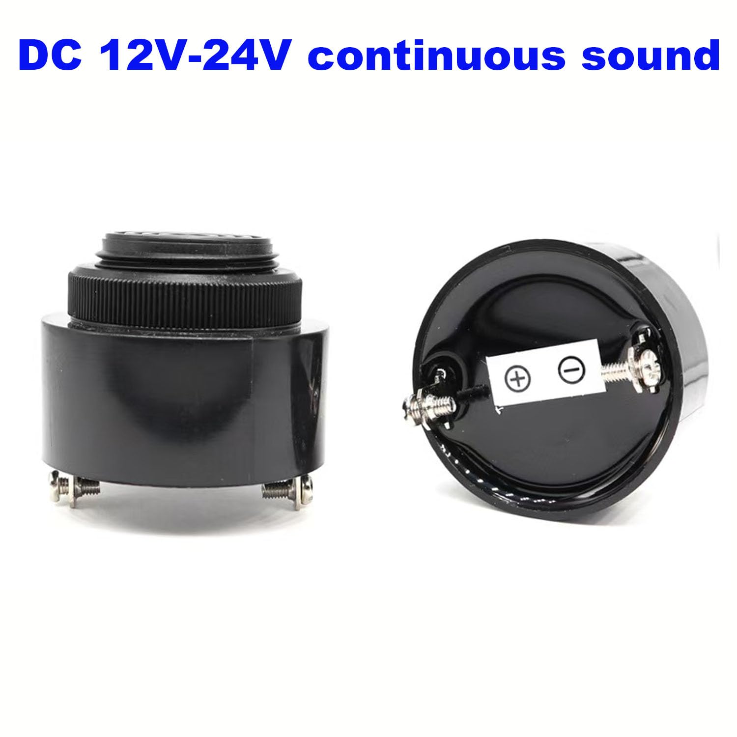 RUNCCI-YUN 2 pezzi Cicalini Elettronici di Allarme DC 3-24V Piezo Buzzer Suono Continuo per Arduino (Nero)
