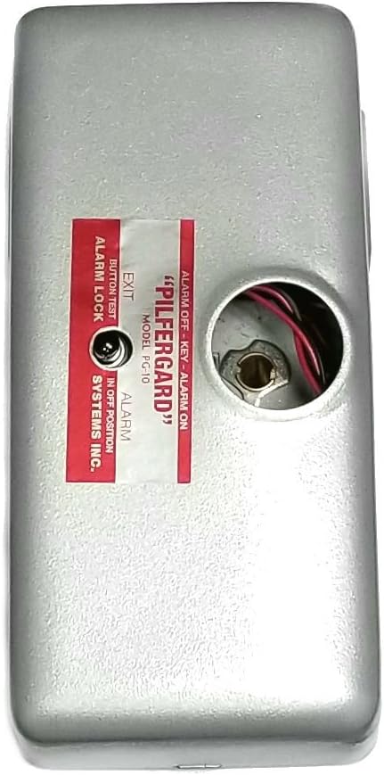 Alarm LockPG10 Exit Door Alarm (No Cylinder), Metallic Silver