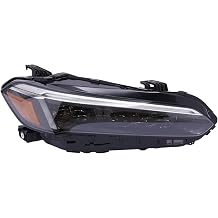 LED Headlight for HondaCivic 2022 Front Headlamp Assembly Passenger Side Head Light Black Housing Clear Lens with Turning Signal Light Side Marker DRL