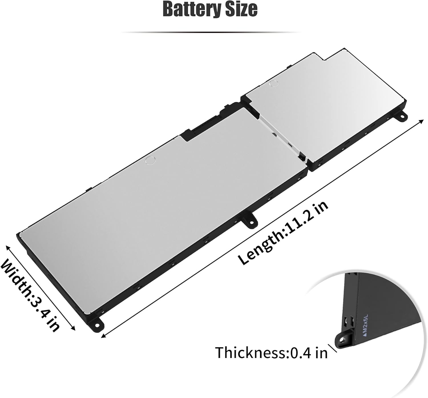 68Wh C903V Laptop Battery Compatible with Dell Precision 7550 7750 7560 7760 Series Notebook PKWVM CR72X 17C06 447VR [11.4V 68Wh 6-Cell]