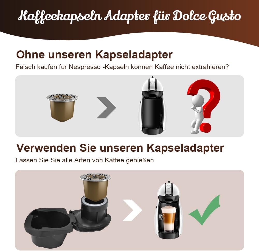 Comparison of coffee brewing with and without the adapter