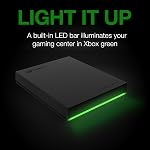 Seagate Game Drive for Xbox 4TB External Hard Drive Portable HDD - USB 3.2 Gen 1, Black with Built-in Green LED bar, Xbox Certified, 3 Year Rescue Services (STKX4000402)