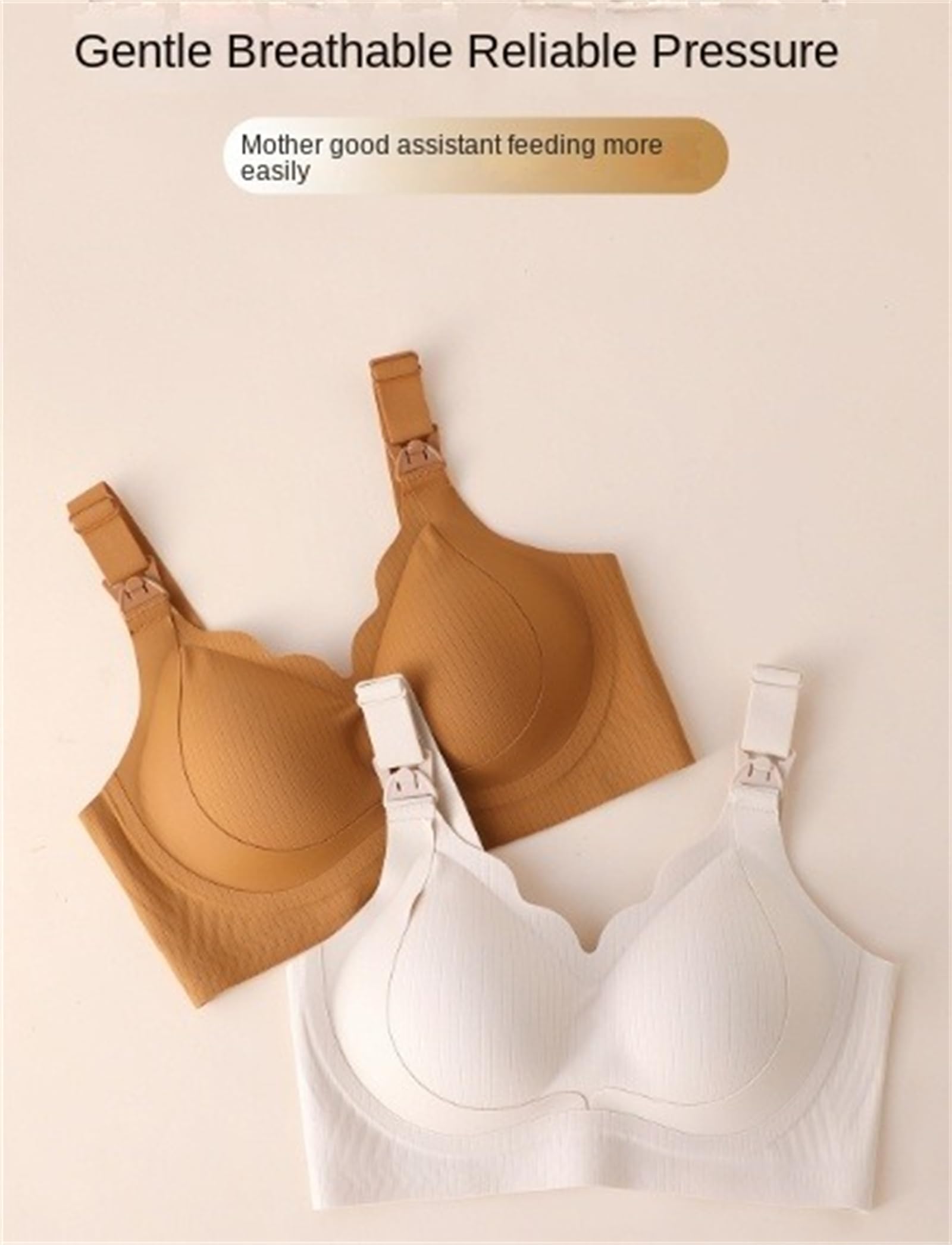 Paquete de 3 brasieres de lactancia, forma natural, cobertura completa, suave, cómodo, soporte inalámbrico, brasier para dormir, para embarazo y lactancia.