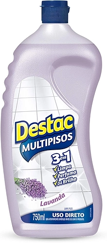 Destac Limpador Multipisos Diluível Com Brilho 750Ml Lavanda E Alfazema