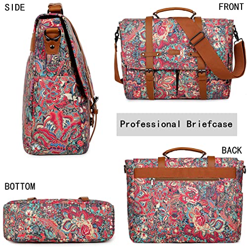 Baosha Frauen Umhängetasche Druck Laptop Computer Tasche 15,6 Zoll Aktentasche Satchel Schultertasche Bookbag YL-01 (HS)
