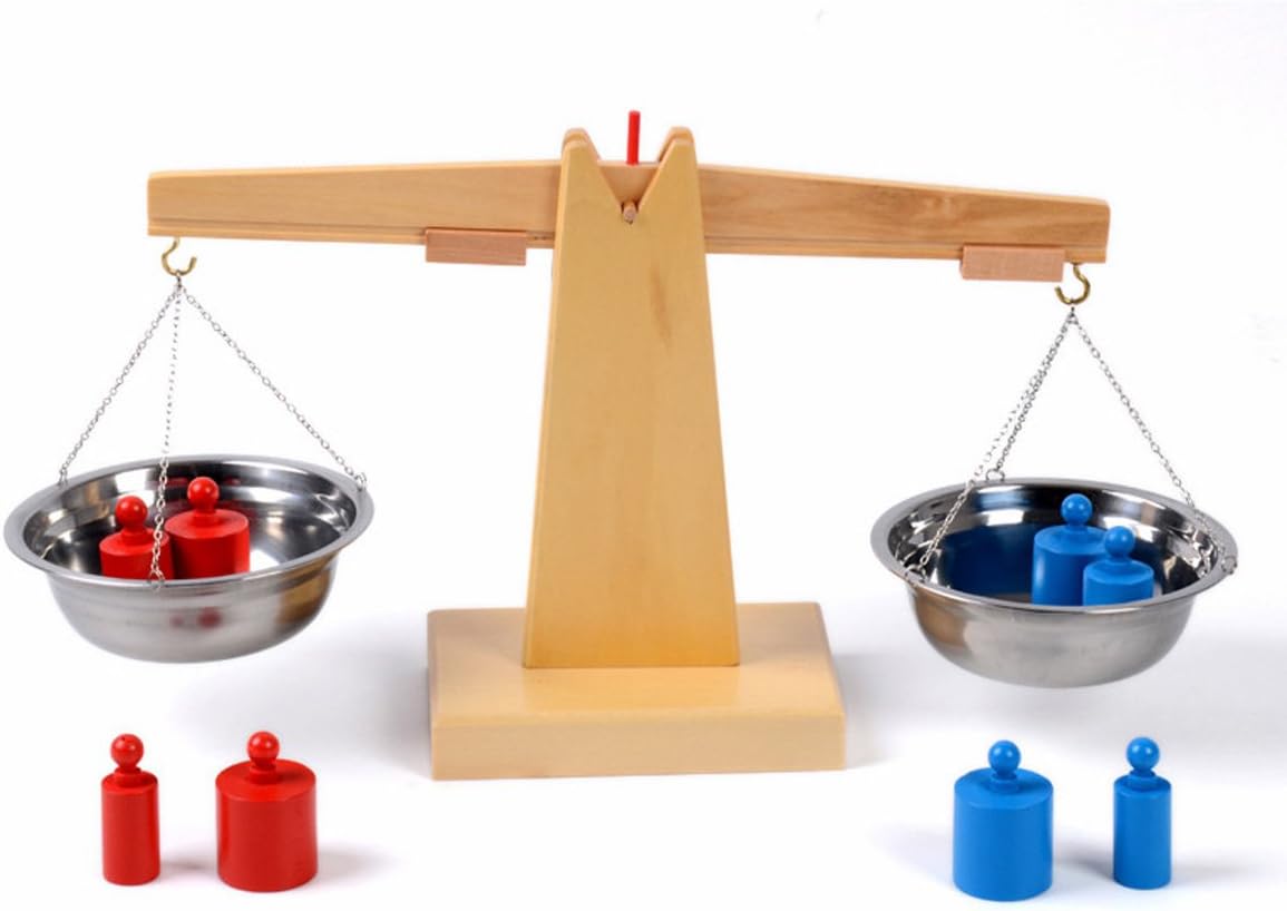 Montessori Wooden Balance Beam Weighing Scale Early Childhood Education Tools Montessori Early Development Toy Montessori Materials