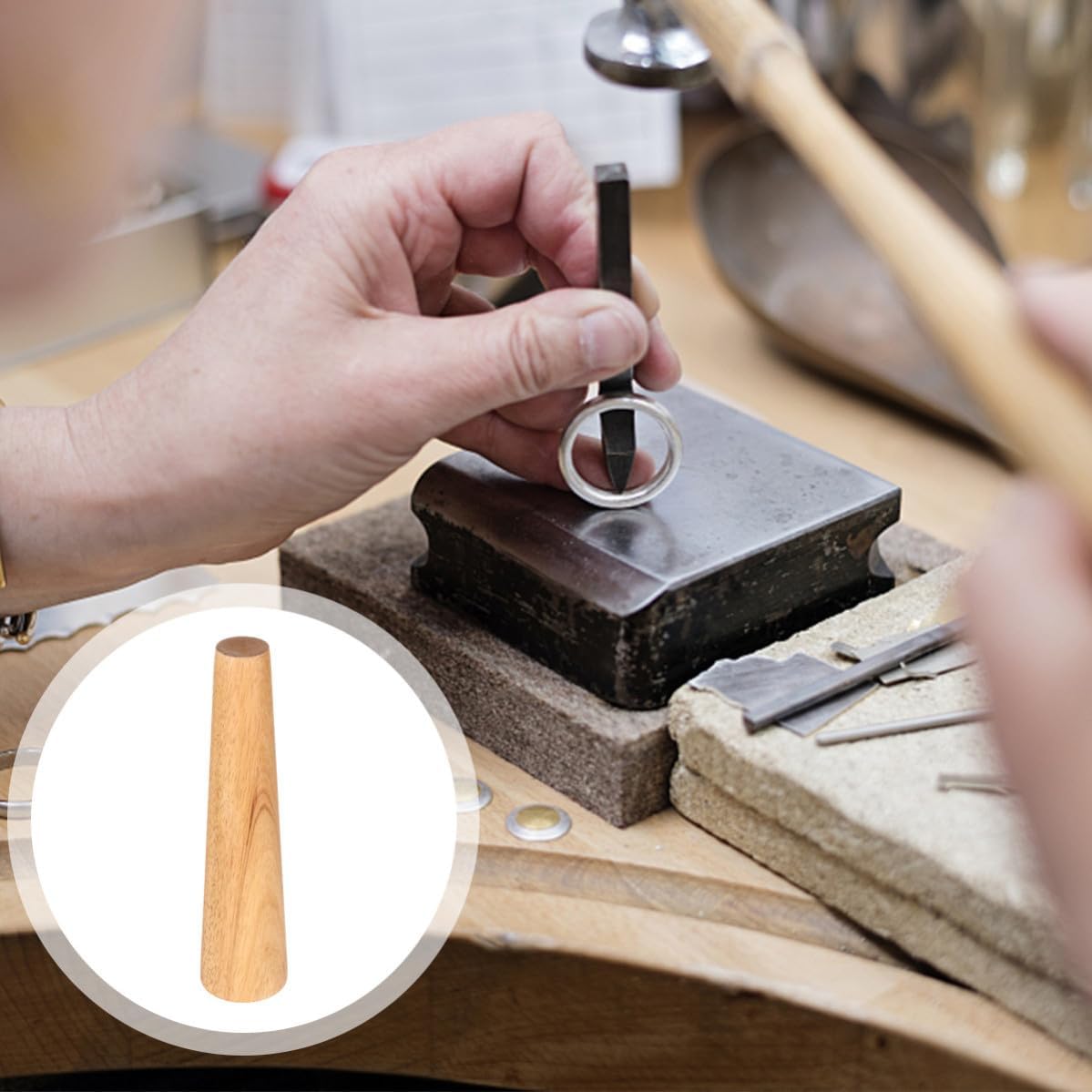 Wood Bracelet Mandrel Round Tool for Jewelry and Bangle Forming