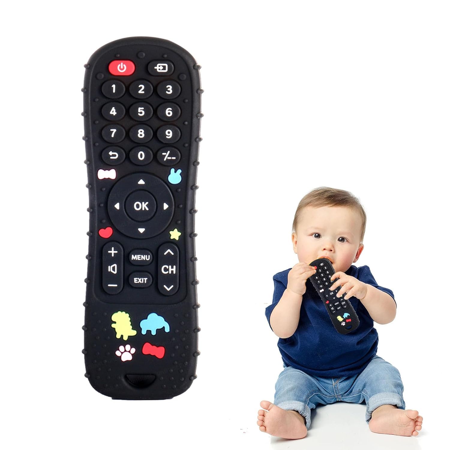 Baby Teether Toy – Silicone Teething for 3+ Months | BPA-Free, Soft & Safe Infant Chew Toy (Silicone Remote Control)-image-30